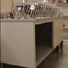 Mail Room Table with Cabinet Below