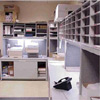 Mail Room Sorters on top of Risers