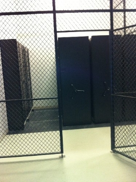 Woven Wire Cages in arms rooms