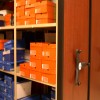 Athletic Equipment Storage, Athletic Equipment Shelving Storage, High Density Mobile Shelving Athletic Storage, Team Room Equipment Shelving Systems