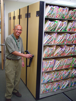 High Density Shelving for Medical Records