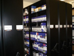 Multi-Media Storage using High Density Mobile Shelving Systems-