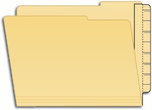 Self-Adhesive Extenda Strip converts top tab folder to end tab folder