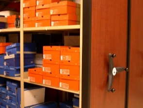 Athletic Equipment Moveable Shelving