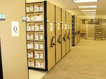 Record Box Storage Shelving, Archival File Box Racks