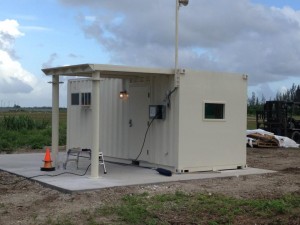 Conex Box Repurposed into a Guard Shack