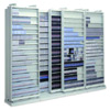 Russ Bassett Slidetrac, Slidetrac High Density Tape Storage, Slidetrac Compact Tape Storage, Rolling Tape Rack Shelving