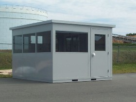 Modular Guard Shack on pavement