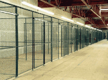 Woven Wire Cages for Secure Storage Space