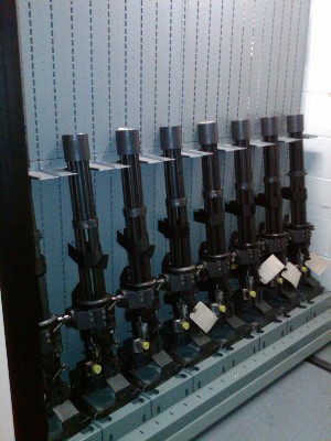 Minigun Storage in Combat Weapon Shelving
