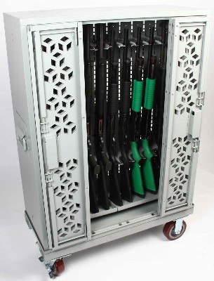 High Density Rolling Weapon Racks