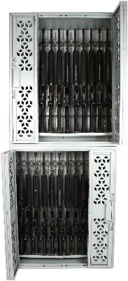 M16s stored in stackable weapon racks